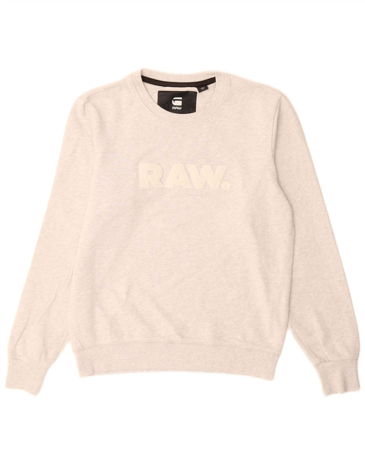 G-Star Herre Grafisk Sweatshirt Jumper Medium Grey Flecked