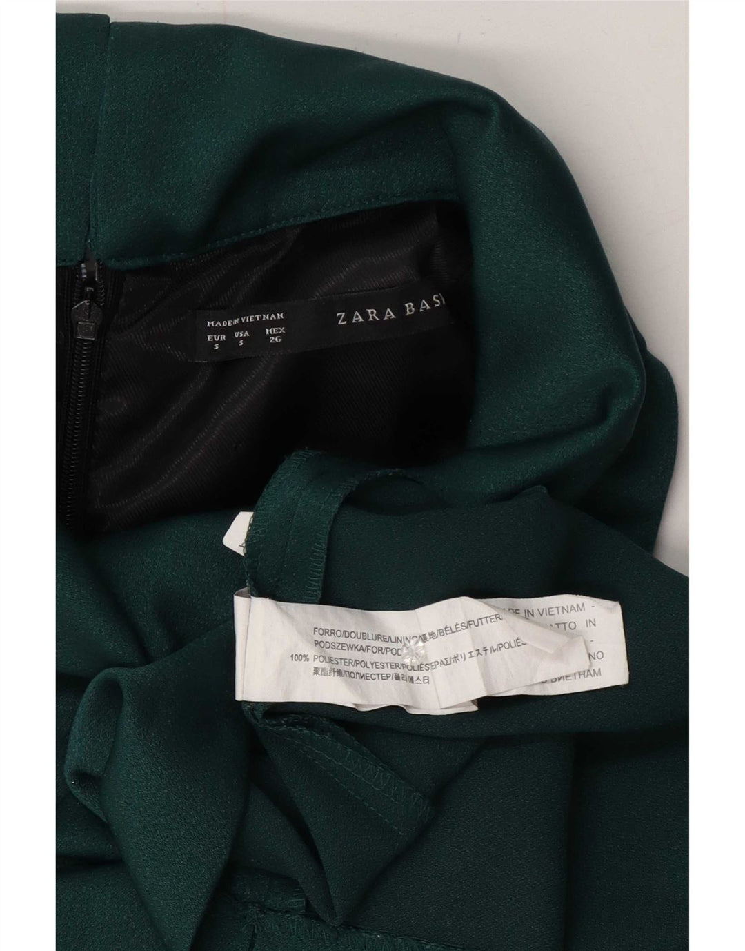 Zara Kvinders Ærmeløs Skede Kjole UK 10 Lille Grøn Polyester