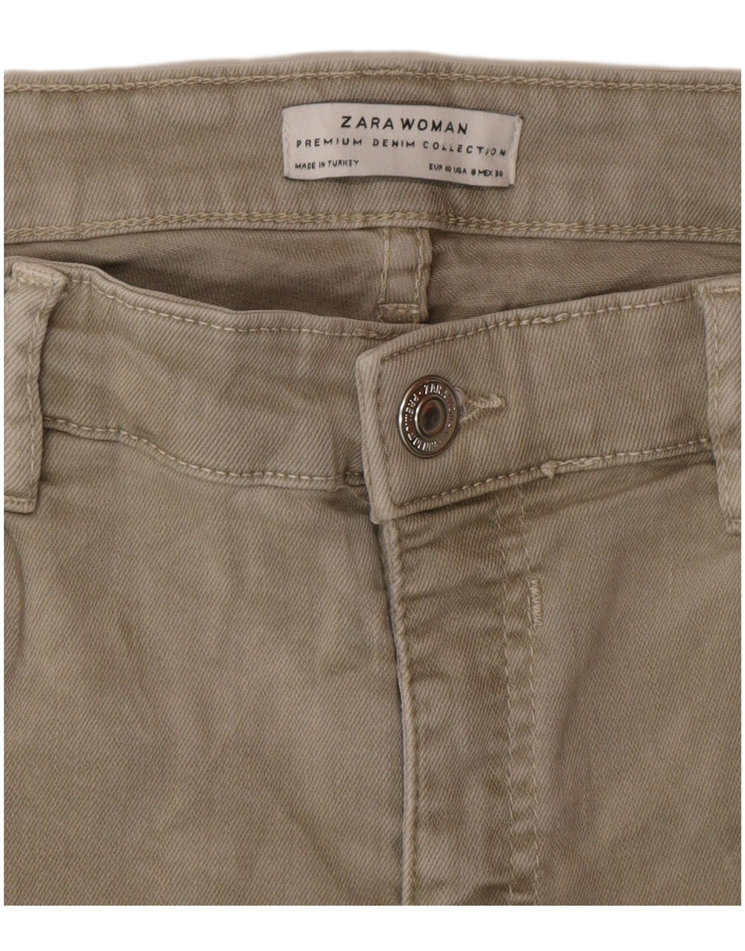 Zara Dame Slim Jeans EU 40 Medium W30 L26 Grå