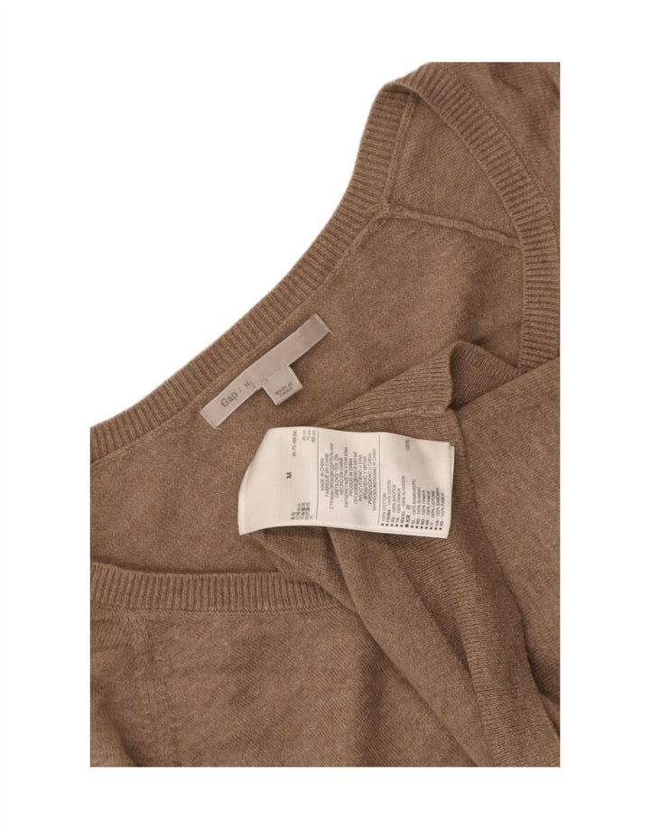 Gap Dame Cardigan Sweater UK 12 Medium Brun Bomuld