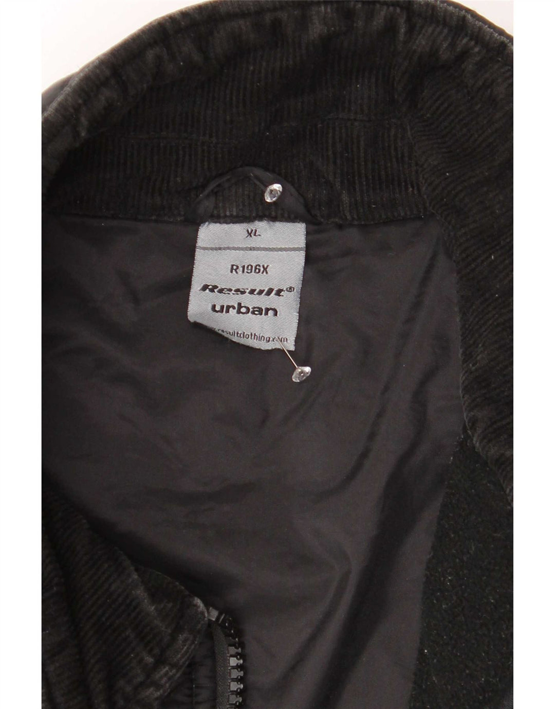 Vintage herre quiltet jakke UK 42 XL sort nylon