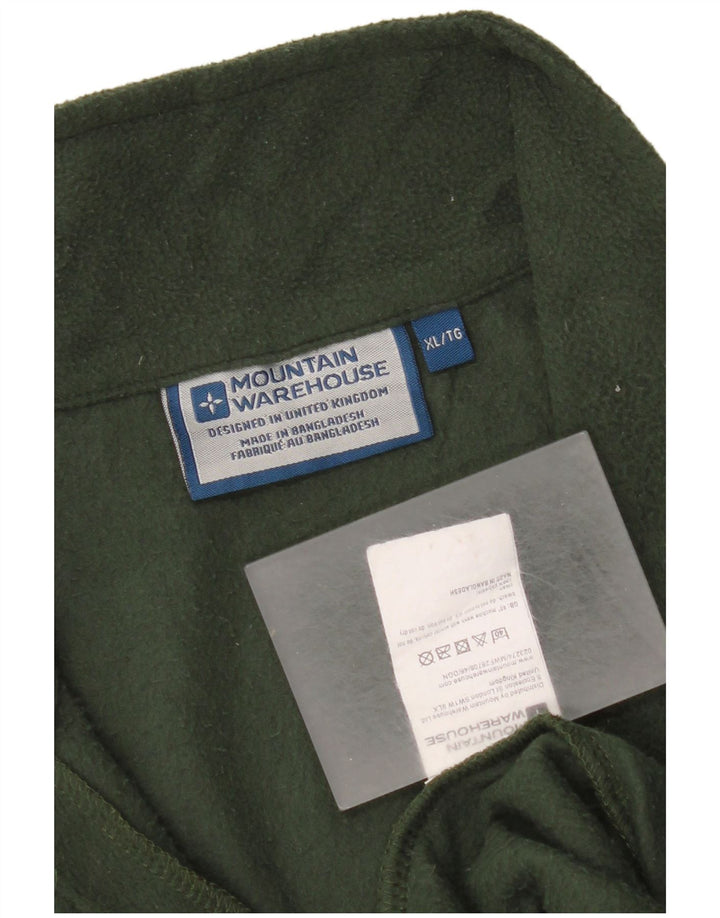 Mountain Warehouse Herre Fleece Jumper med lynlås XL Grøn Polyester