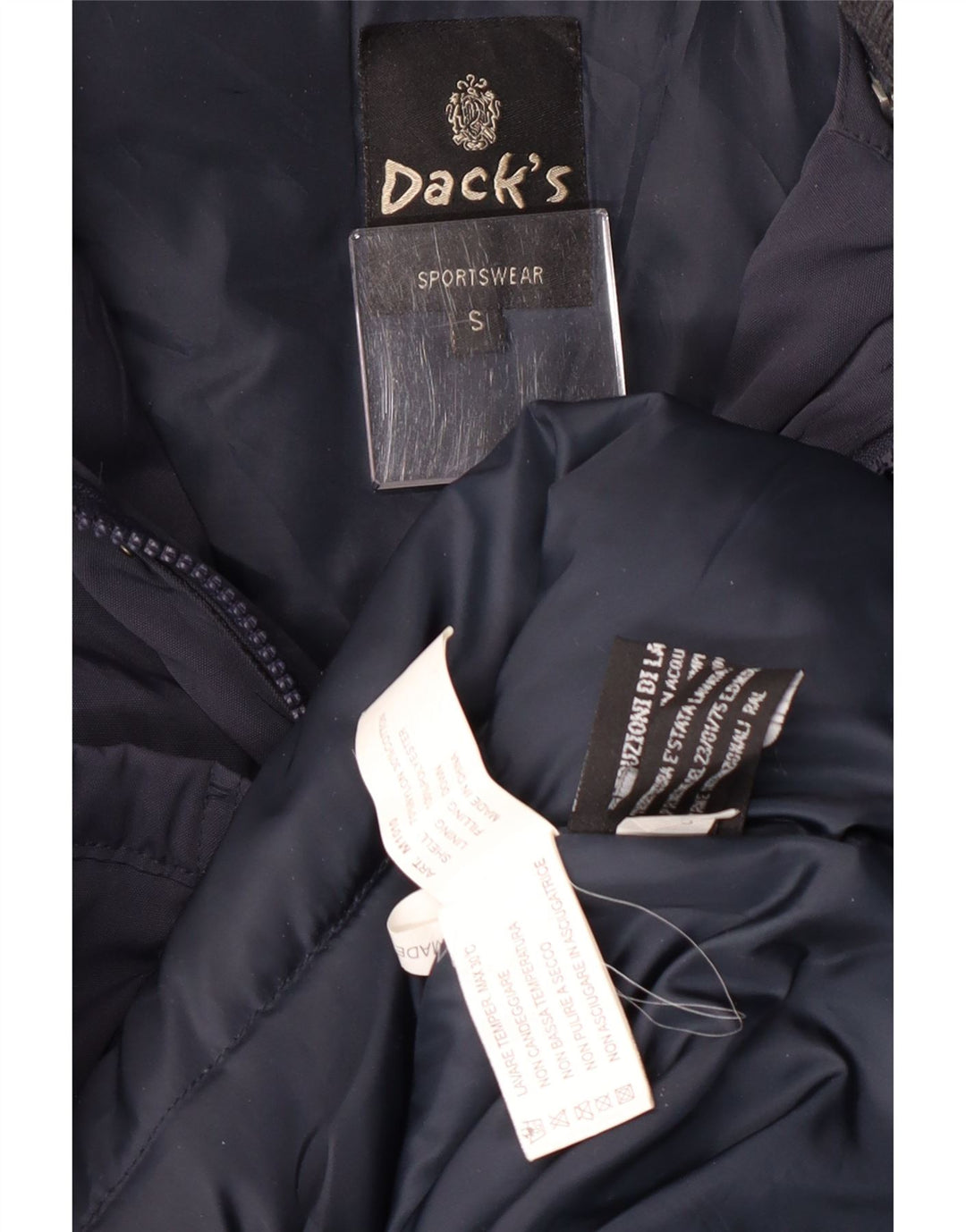Dacks Herre Military Polstret Jakke UK 36 Small Navy Blue Nylon