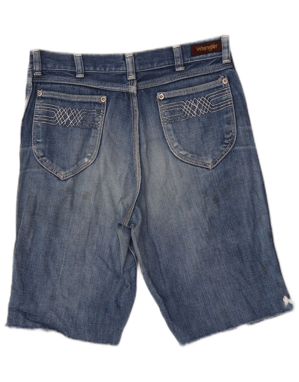 Wrangler Womens Distressed Denim Shorts W29 Medium Blue