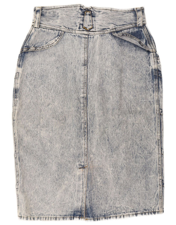 BONITA Womens Denim Skirt IT 42 Medium W30 Blue Cotton
