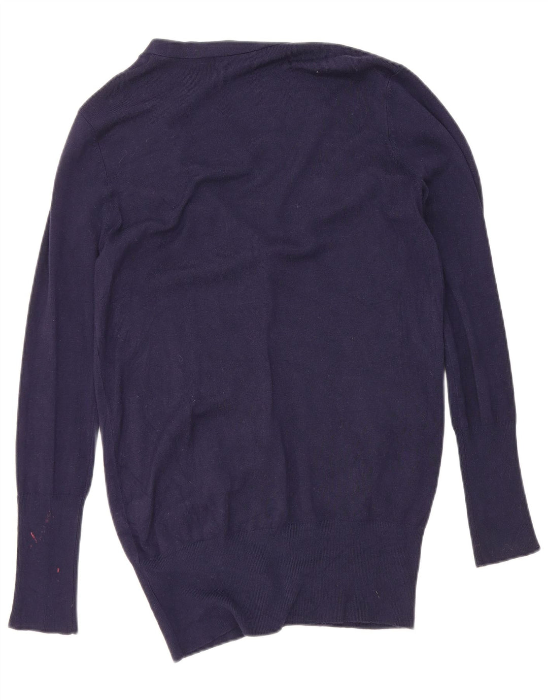 Zara Dame Cardigan Sweater UK 16 Large Navy Blue Rayon