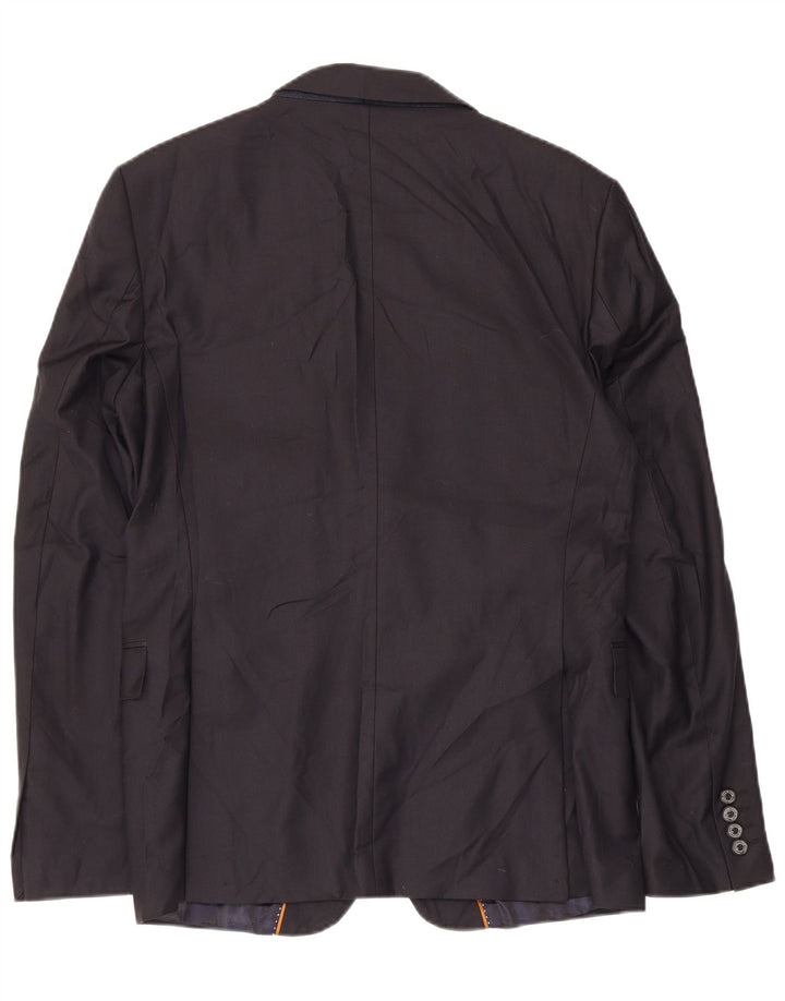ZARA Herre 2-knaps blazerjakke EU 50 Medium Navy Blue