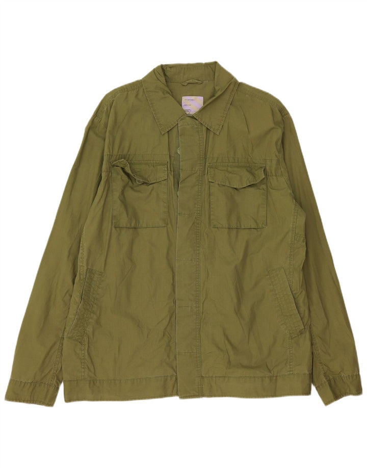 Fat Face Herre Utility Jacket UK 42 XL Grøn Bomuld