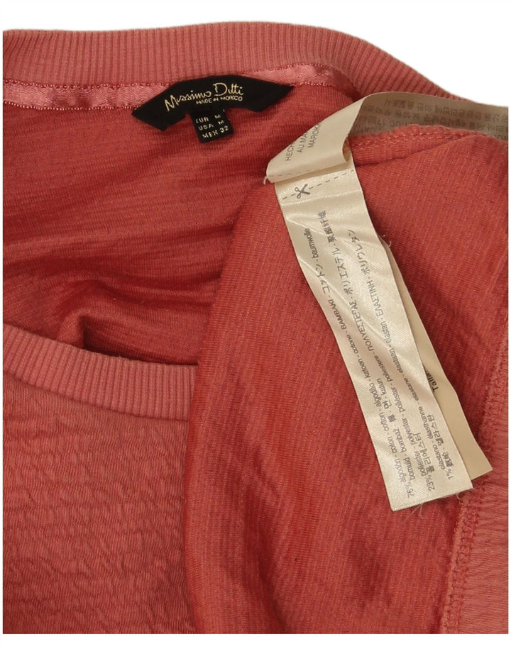 Massimo Dutti Dame Sweatshirt Jumper UK 14 Medium Orange Bomuld