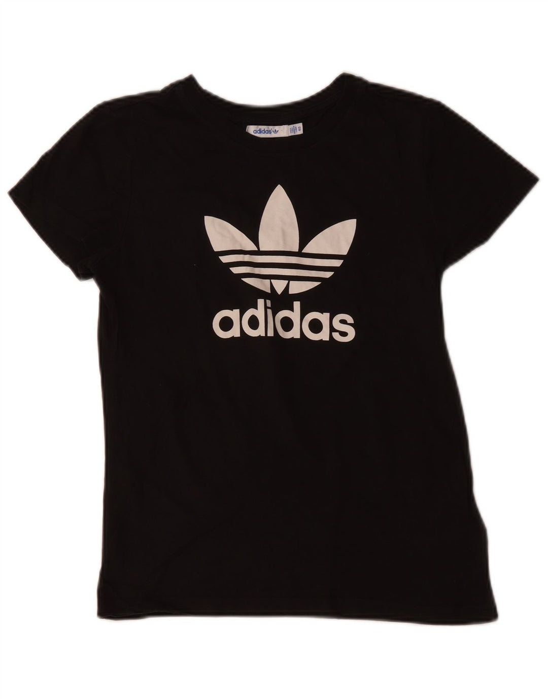 ADIDAS Grafisk T-shirt top til kvinder IT 40 Lille sort bomuld