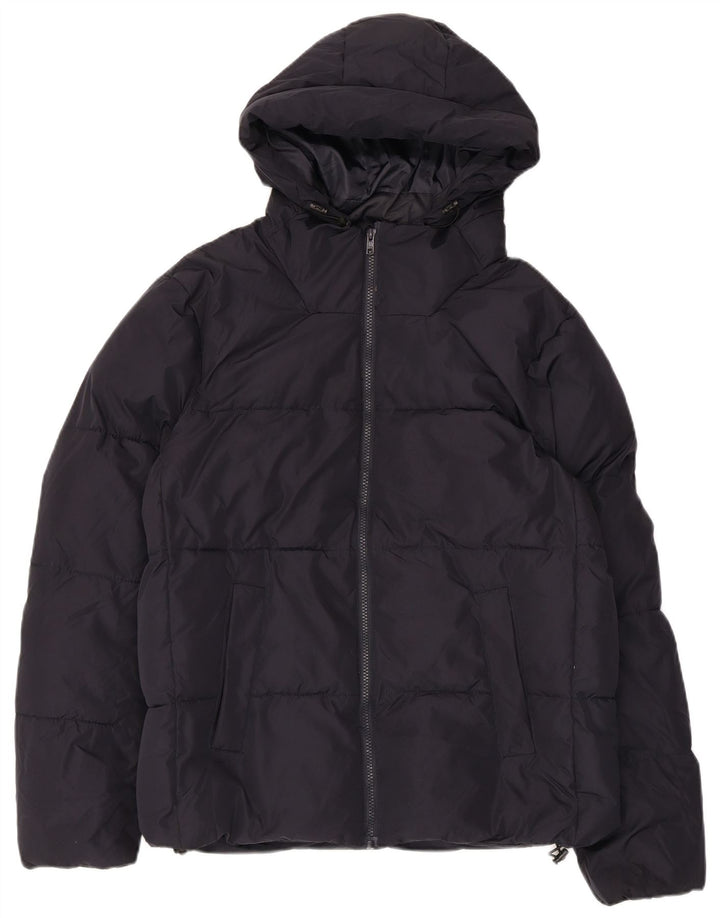 French Connection Herre hættepolstret jakke UK 38 Medium Navy Blue