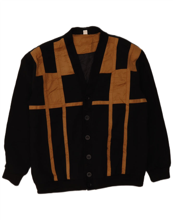 VINTAGE Bomberjakke til mænd UK 42 XL Sort Colourblock Polyester