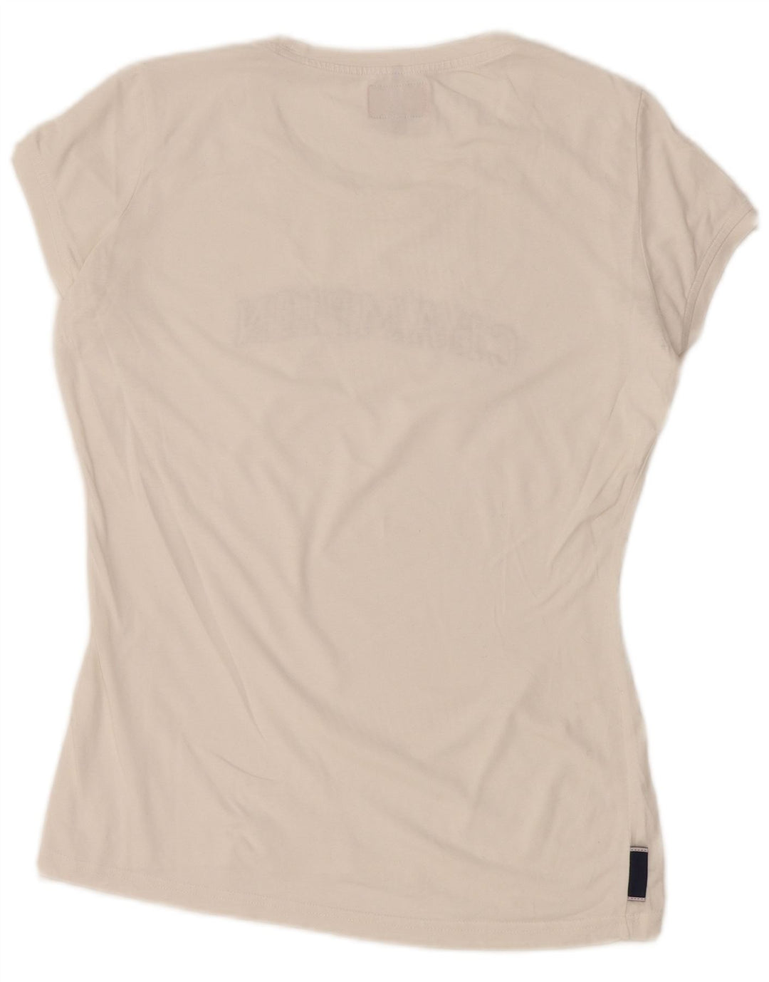Champion Dame Grafisk T-Shirt Top UK 12 Medium White
