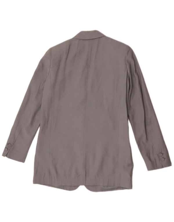 Zara Womens Open Blazer Jacket UK 6 XS Grå Viscose
