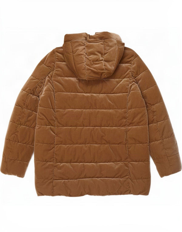 Geox Womens Respira hættepolstret frakke UK 16 Stor brun polyester
