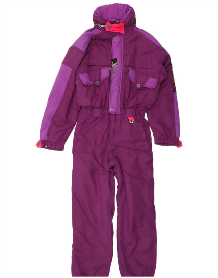 Colle Dame Ski Jumpsuit UK 12 Medium Lilla Colourblock