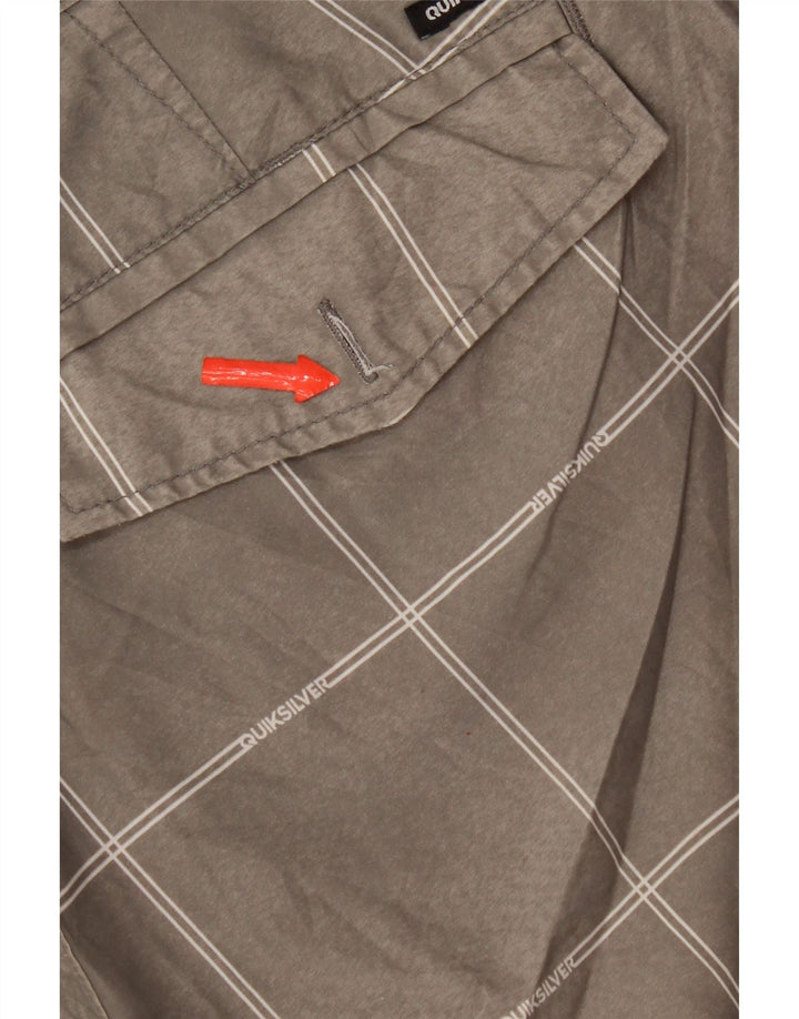 Quiksilver Chino Shorts til mænd W34 Large Grey Ternet Polyester