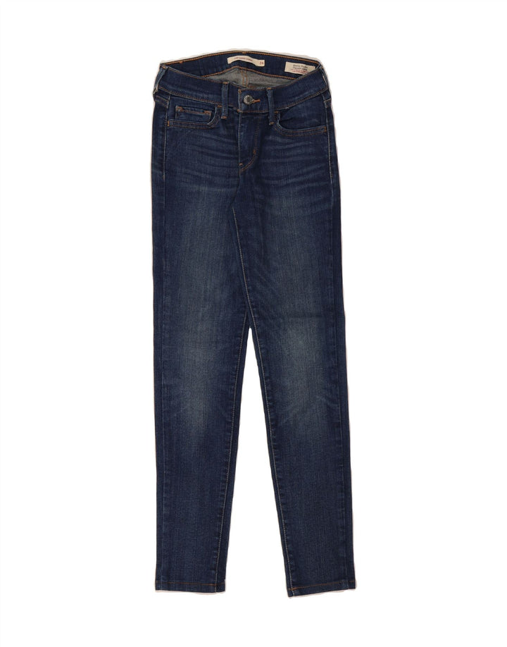 LEVI'S Womens 710 Super Skinny Jeans W24 L27 Blue Cotton Vintage Levi's and Second-Hand Levi's from Messina Hembry 