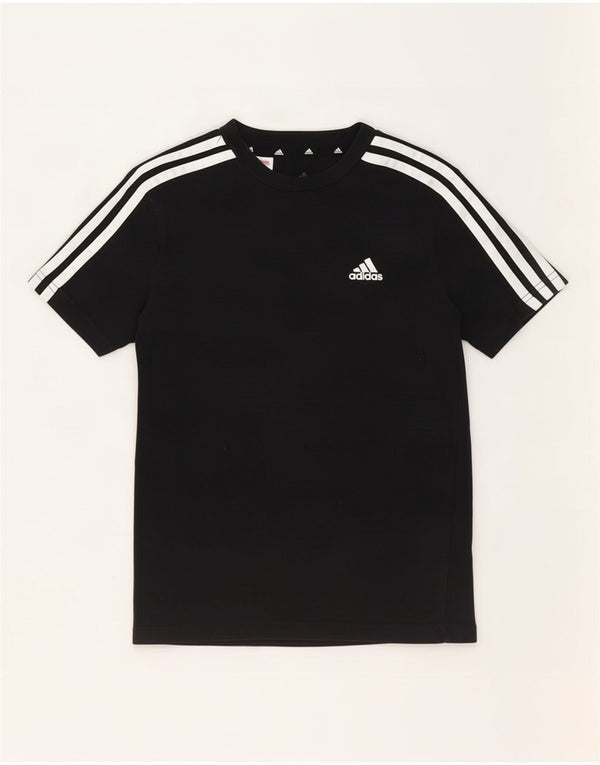 Adidas drenge T-shirt top 9-10 år sort bomuld