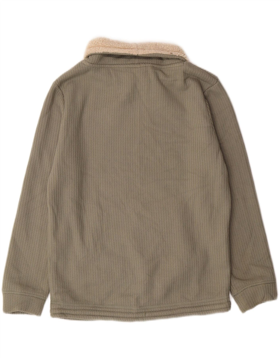 Weird Fish Dame Sherpa Roll Neck Sweatshirt Jumper UK 12 Medium Green