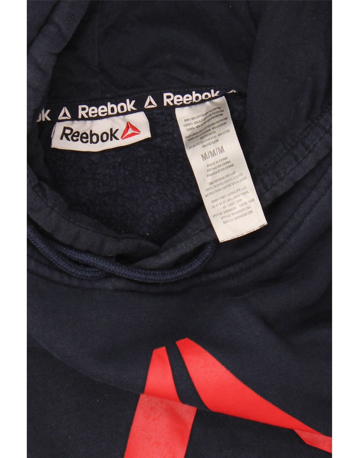 Reebok Grafisk hættetrøje til mænd mellem marineblå bomuld
