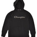 CHAMPION Womens Graphic Hoodie Jumper UK 14 Medium Black Polyester | Vintage Champion | Thrift | Second-Hand Champion | Used Clothing | Messina Hembry 