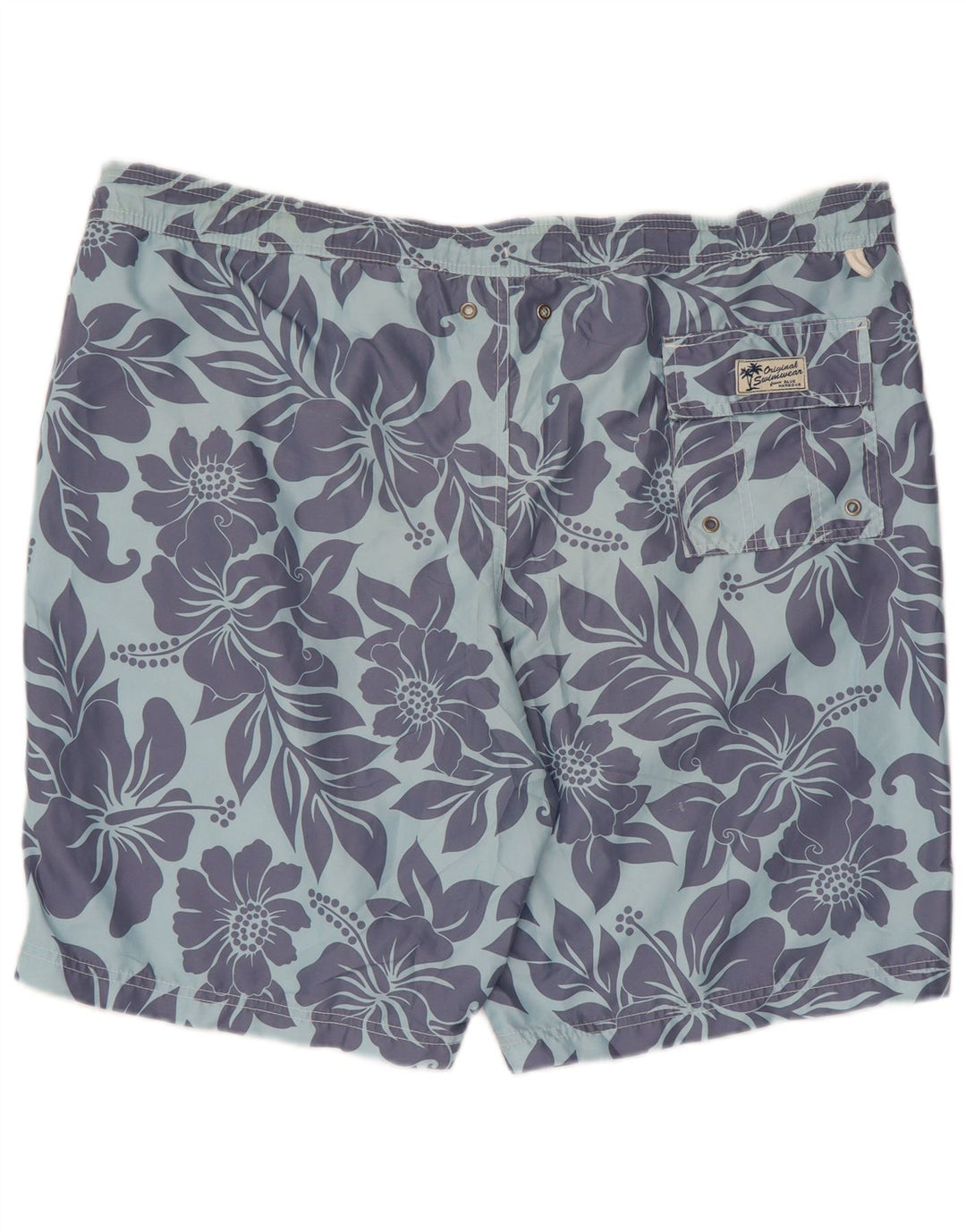 Marks & Spencer Badeshorts til mænd XL Blue Floral Polyester
