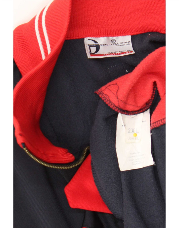 Sergio Tacchini Herre træningsdragt Top jakke 2XL Navy Blue Colourblock