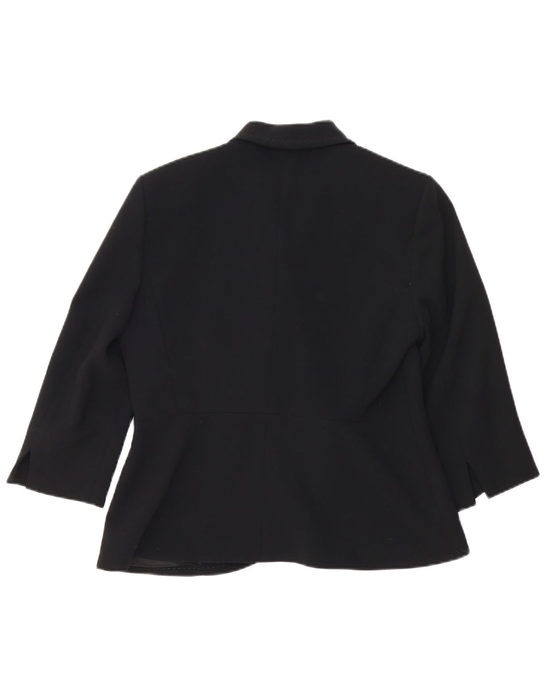 Max Mara Dame 3/4 ærmer 1 knap blazerjakke UK 12 Medium Sort Rayon