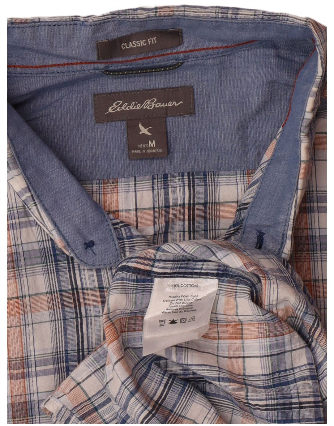 EDDIE BAUER Herre Classic Fit kortærmet skjorte medium flerfarvet ternet