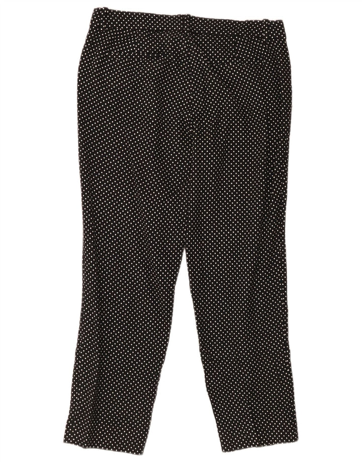 J. CREW Dame Slim Capri Bukser US 6 Medium W30 L25 Sort Plettet
