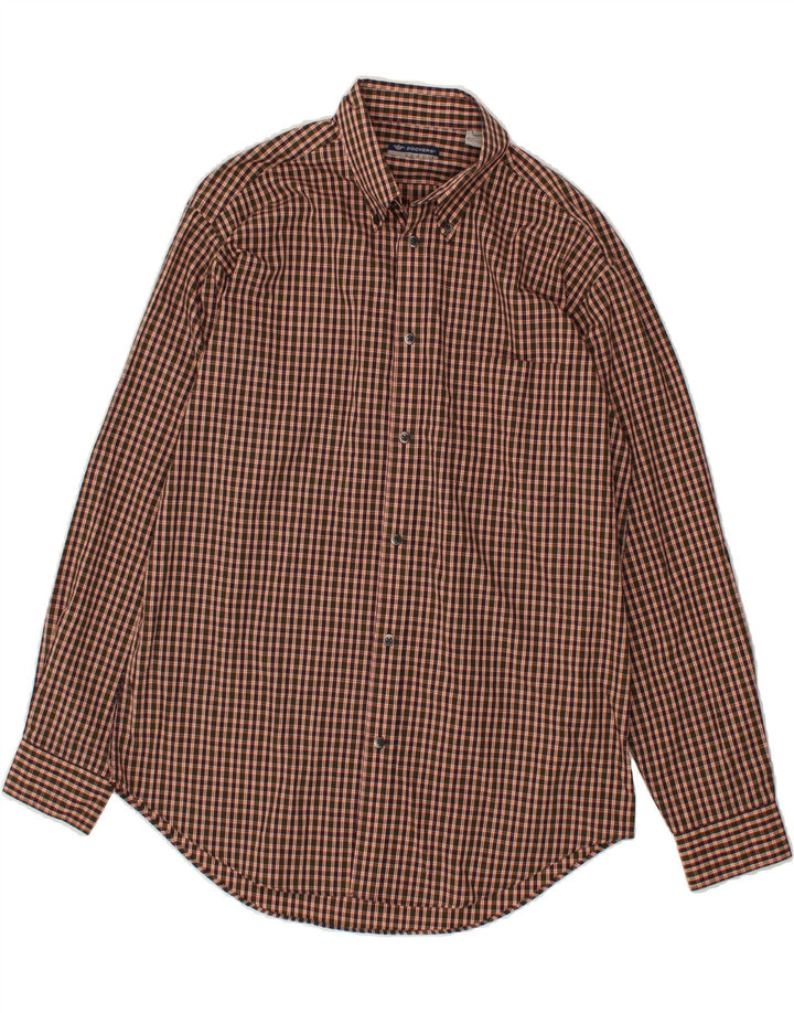 DOCKERS Mens Shirt Medium Brown Check Cotton Vintage Dockers and Second-Hand Dockers from Messina Hembry 