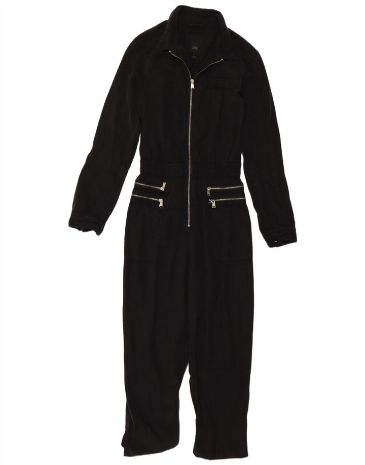 River Island Dame Langærmet Jumpsuit UK 8 Small Black Lyocell