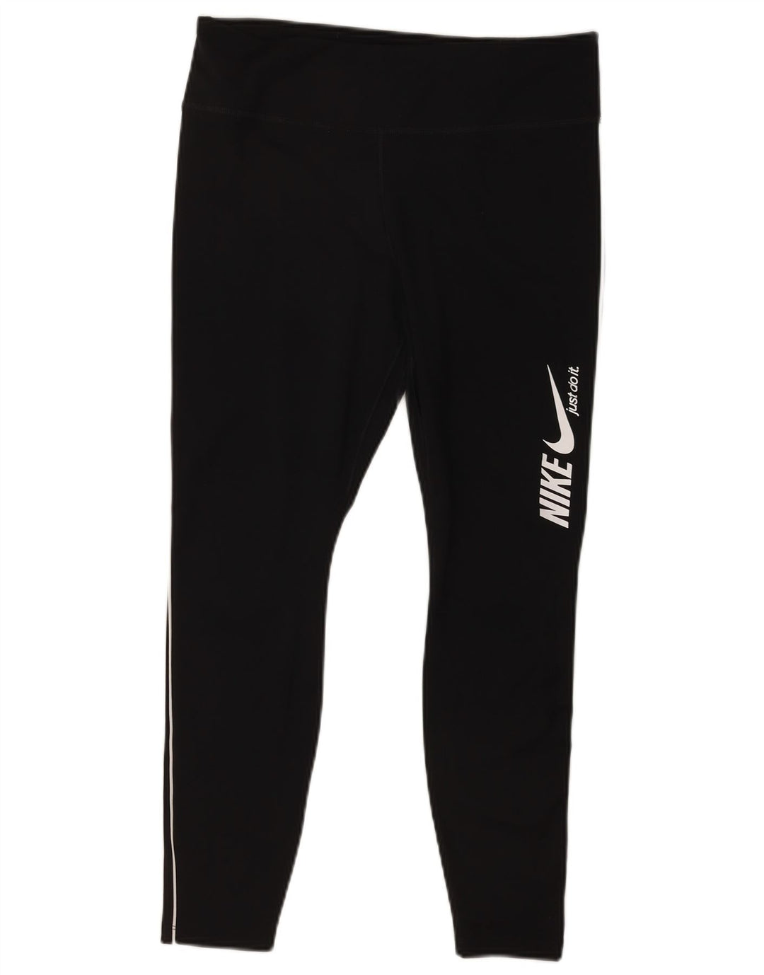 Nike Dame Grafiske Leggings UK 14 Large Sort Polyester