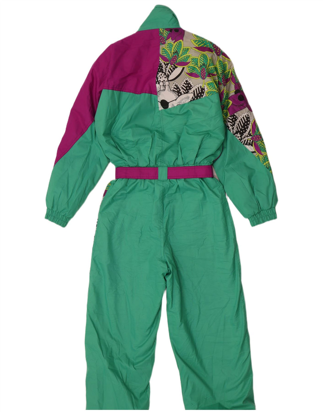 Vintage skijumpsuit til kvinder EU 38 Medium W28 L30 Flerfarvet Colourblock
