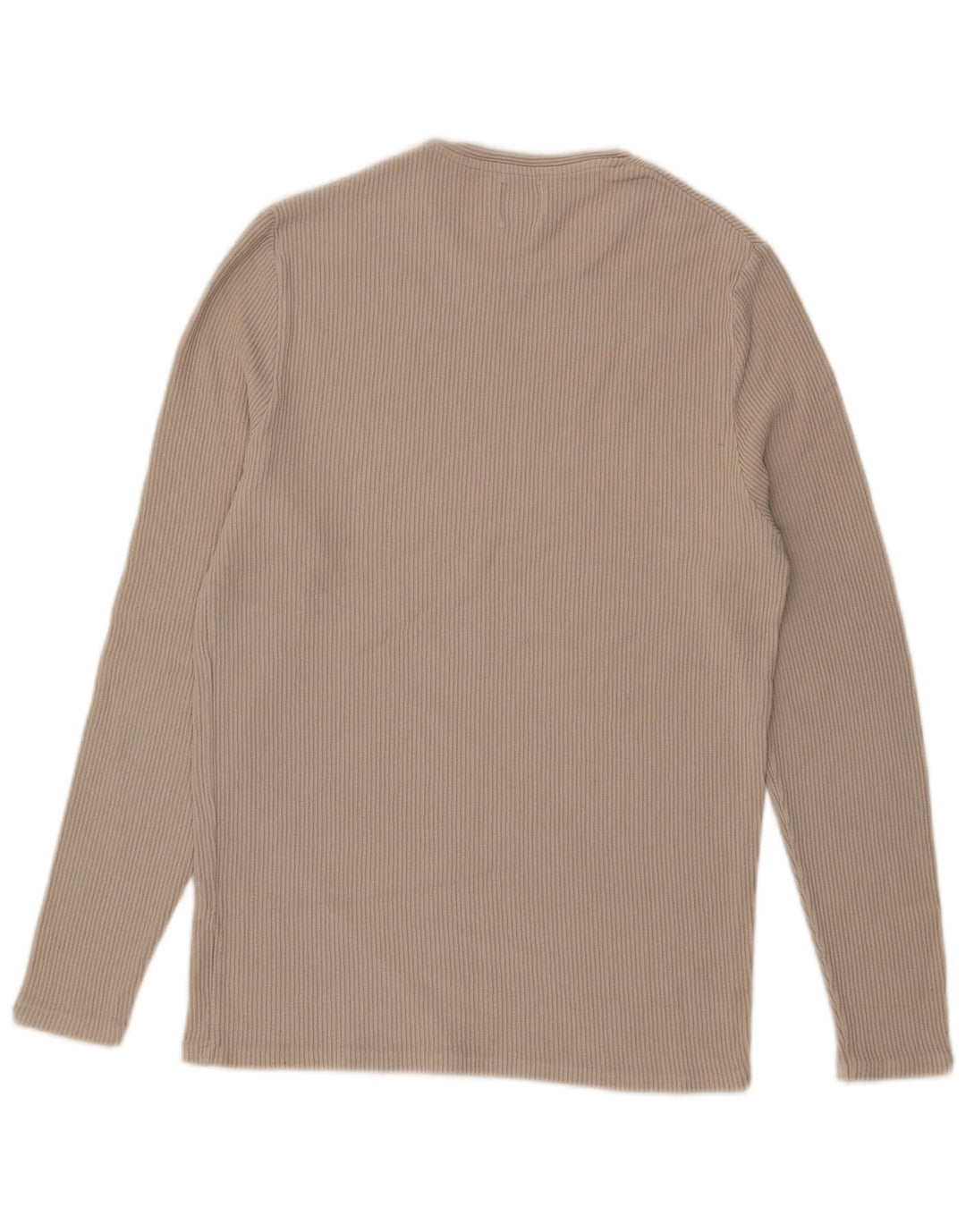 Zara Herre Top Langærmet Medium Beige Bomuld