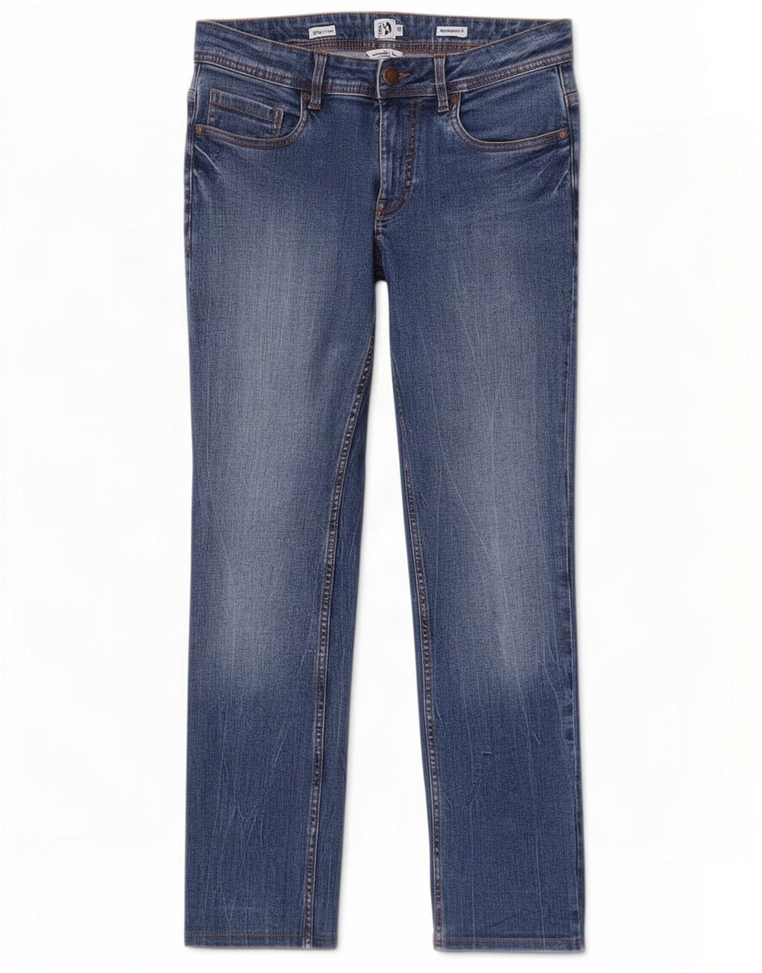 Dacks Herre Regular Fit Straight Jeans IT 46 Small W30 L30 Blå Bomuld