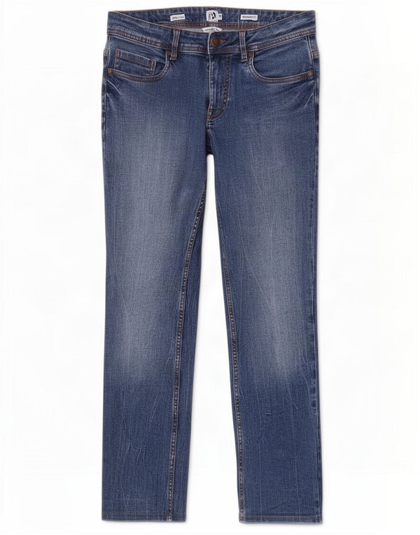 Dacks Herre Regular Fit Straight Jeans IT 46 Small W30 L30 Blå Bomuld