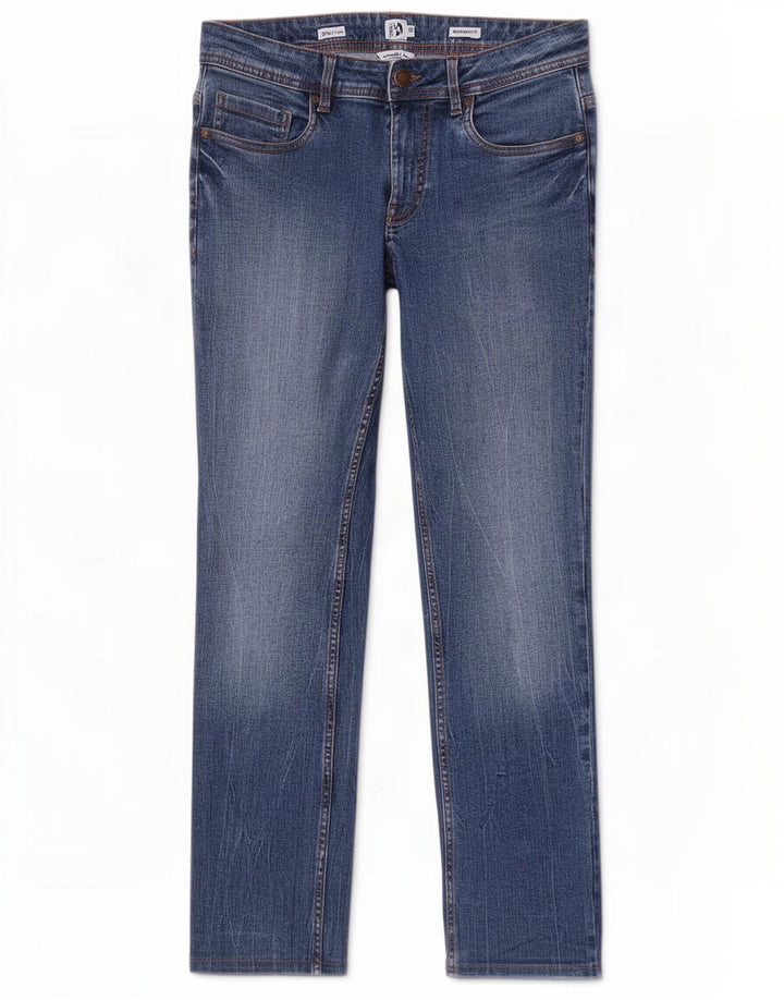 Dacks Herre Regular Fit Straight Jeans IT 46 Small W30 L30 Blå Bomuld