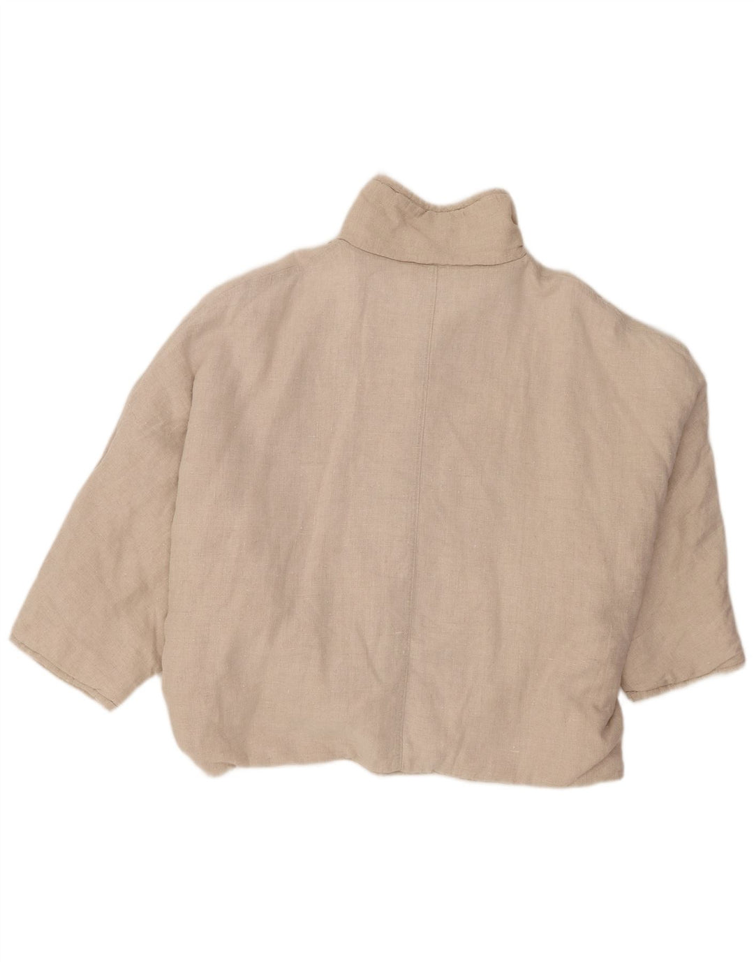 Vintage 3/4 ærmet bomberjakke til kvinder, UK 16, stor beige farveblok