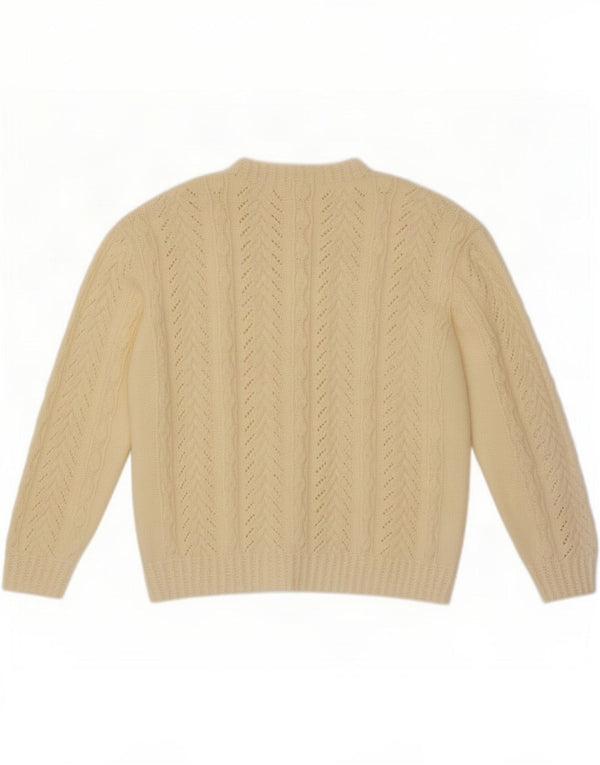 Vintage dame sweater med rund hals DK 18 XL Off White