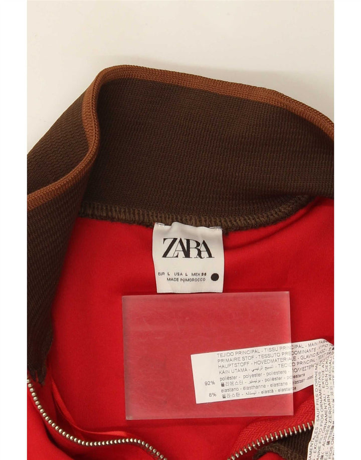 Zara Træningsdragt til mænd Topjakke Stor Rød Colourblock Polyester