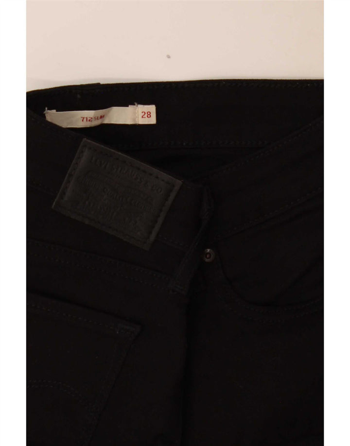 Levi's Dame 712 Slim Jeans W28 L26 Sort
