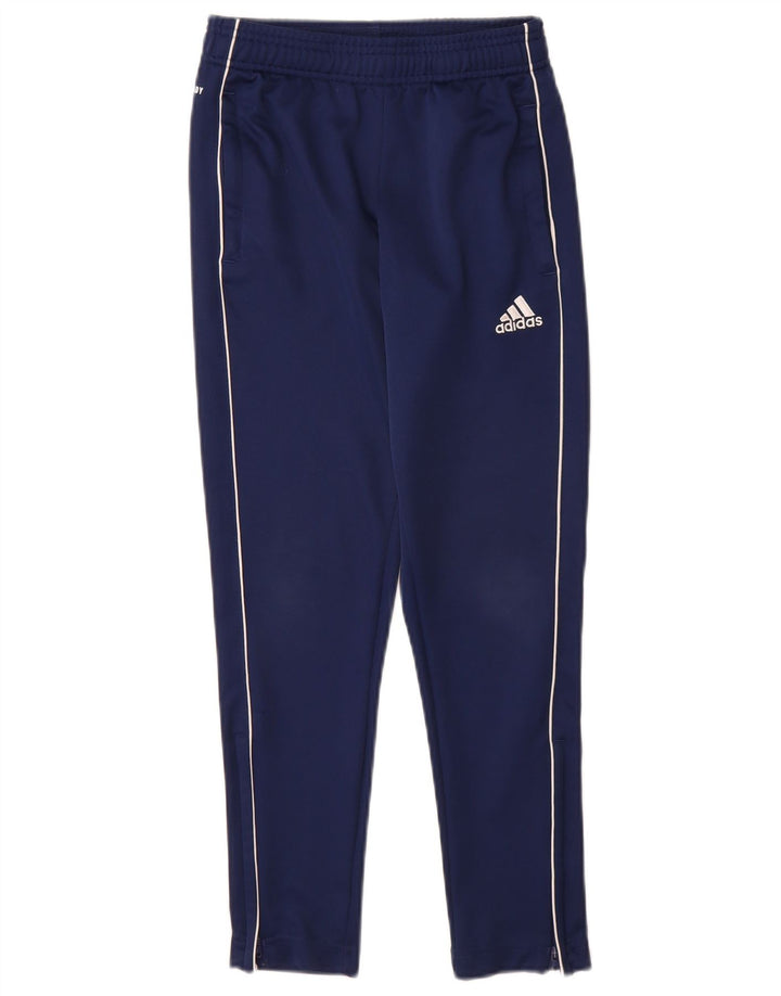 Adidas Boys Aeroready Tracksuit Bukser 9-10 år Navy Blue Polyester