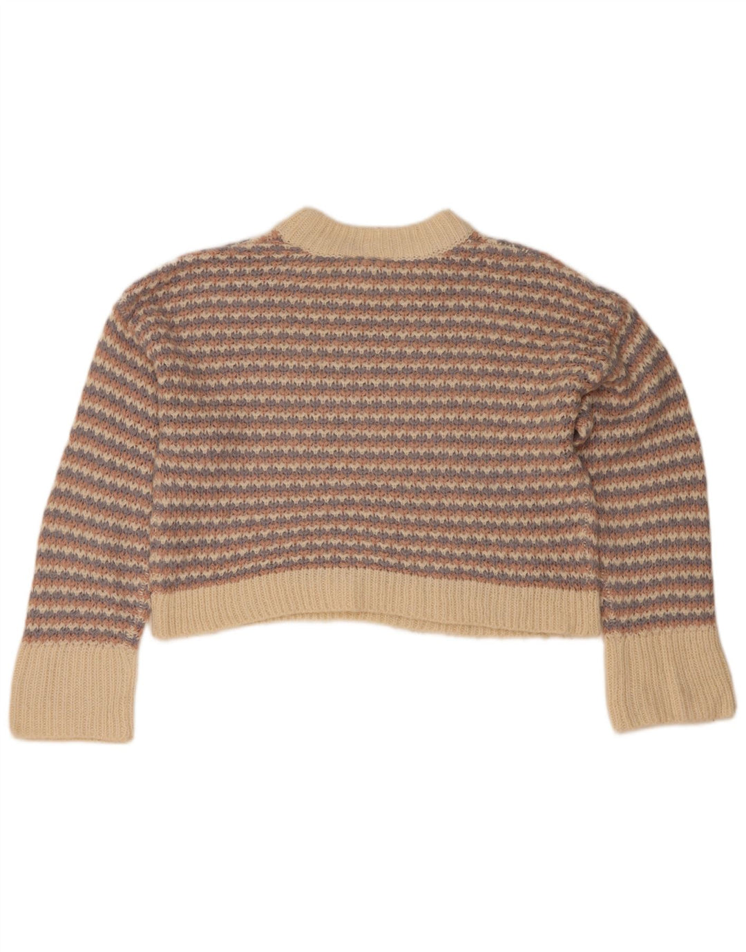 Topshop Dame Crop Turtle Neck Jumper Sweater UK 10 Small Multicolored