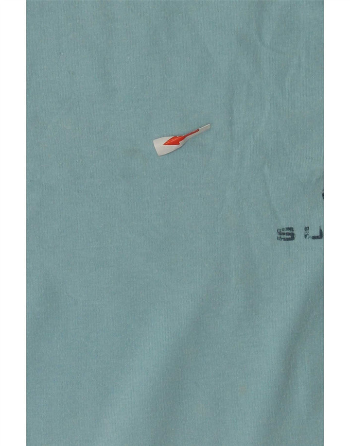 Murphy & Nye Herre Grafisk T-Shirt Top Stor Blå Bomuld