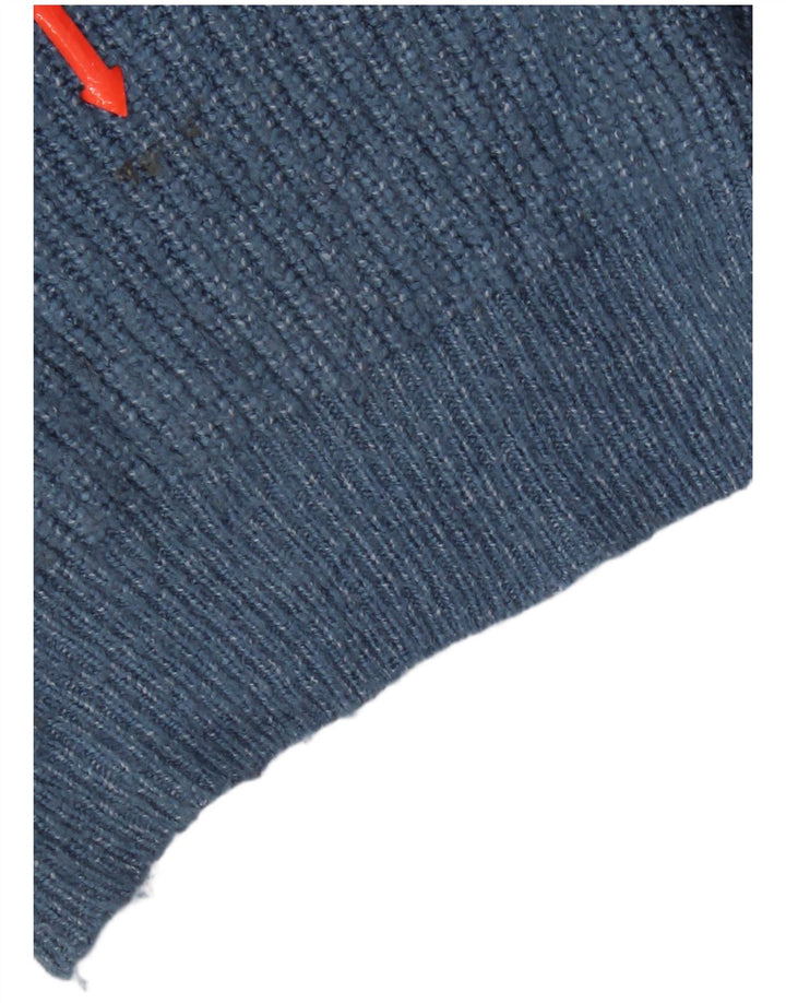 Marks & Spencer Herre sweater med rund hals 2XL blå polyamid
