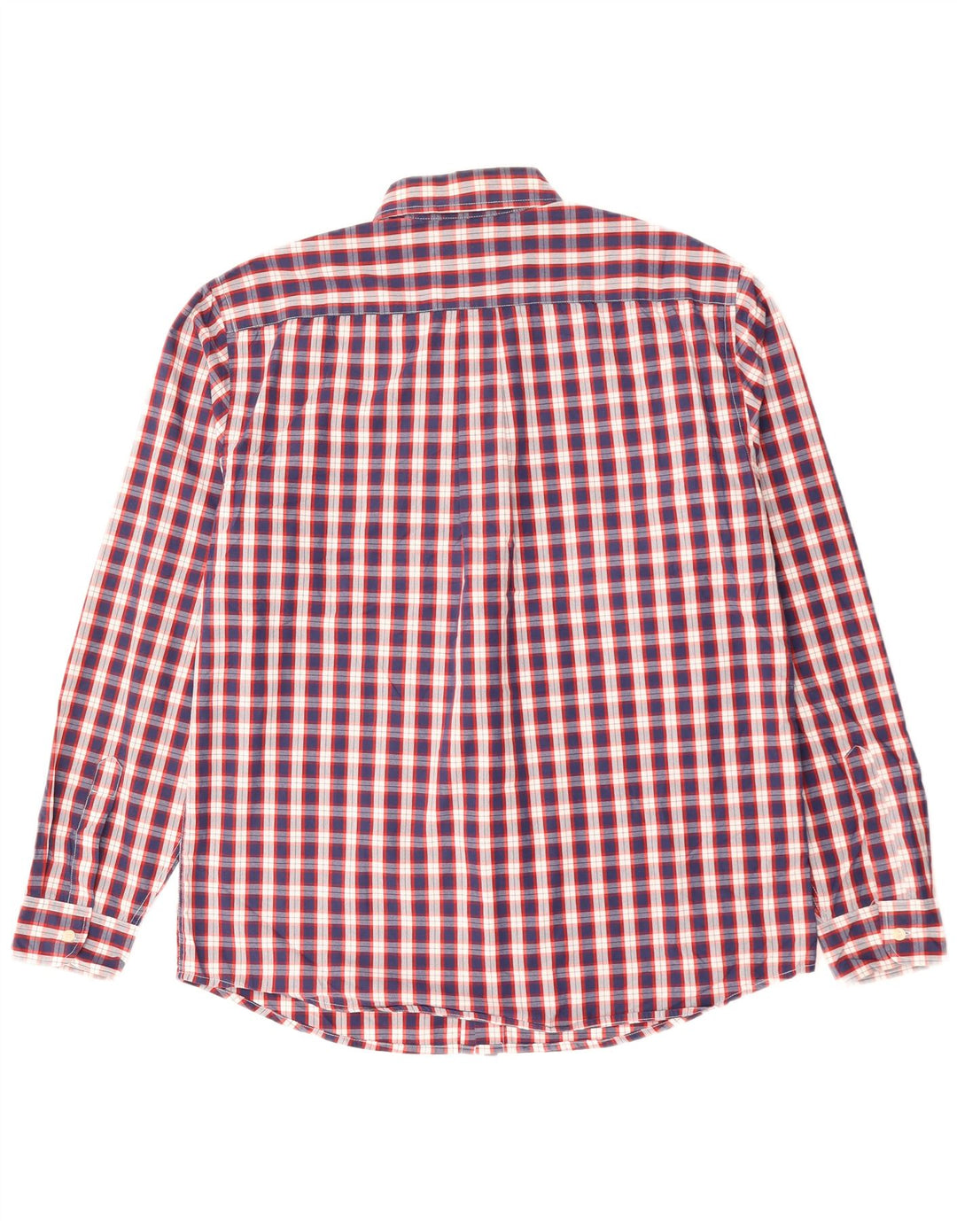 DOCKERS Herreskjorte Stor marineblå ternet bomuld