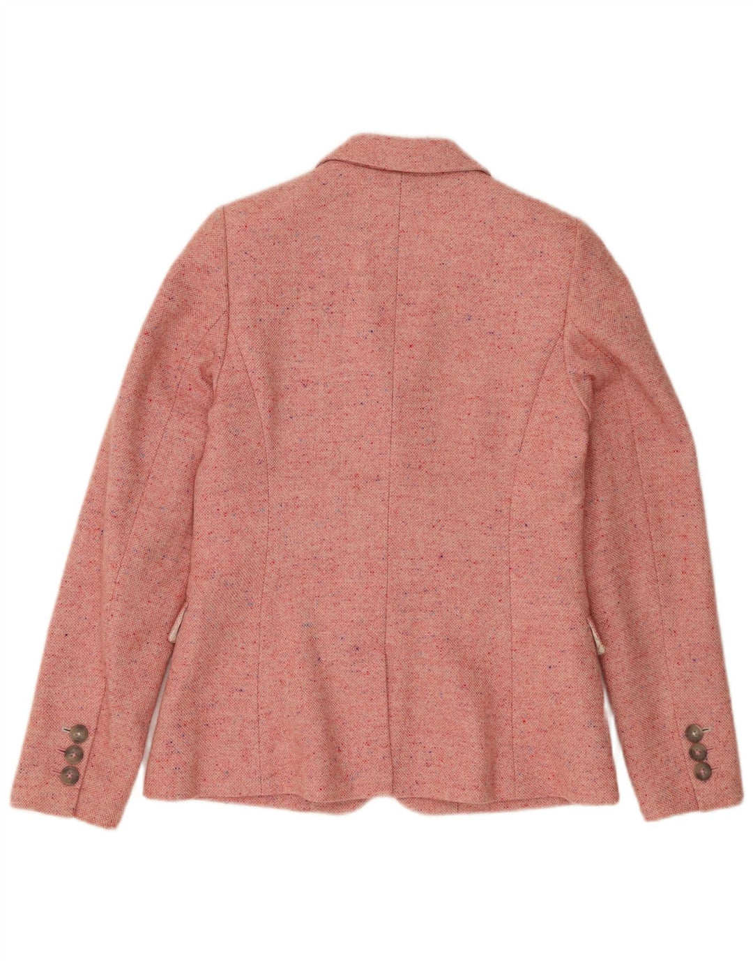 Joules Dame 2 Button Blazer Jacket UK 8 Small Pink Flecked Wool