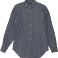 DESIREE Mens Shirt Size 39 15 1/2 Medium Navy Blue Floral Cotton Vintage Desiree and Second-Hand Desiree from Messina Hembry 